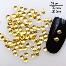 500Pcs/Lot 3mm 5mm Gold Silver Shell Rivets Studs Metal Alloy Nail Art Decorations 3D DIY Nail Sticker for Manicure 2024 - buy cheap