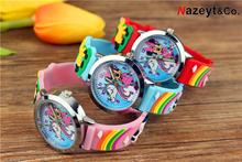 Private cute cartoon pony quartz watch luminous pointer children 3 d silicone jelly watch 2024 - buy cheap