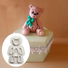 3D bear silicone mold Fondant cake decoration Chocolate candy dough cookie mold Soap mould 2024 - buy cheap