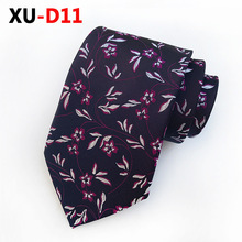 2018 новый шелковый галстук 8 см с фиолетовым цветочным узором для свадебной вечеринки, торжественное платье, галстук с вырезом, подарки бойфренда 2024 - купить недорого