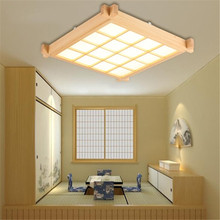 Japanese tatami ceiling lights modern solid wood ceiling lamp led wooden living room lighting lamps master bedroom ceiling light 2024 - buy cheap