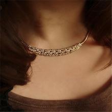 Colar feminino vintage, pingente de cristal torcido, colar de ouro, feminino, joias de festa de casamento, 1 peça 2024 - compre barato
