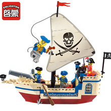 188pcs Pirate Constructor Model Kit Blocks Bricks Toys for Boys Girls Children Modeling Building Blocks 2024 - buy cheap