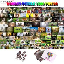 MOMEMO Dogs Wooden 1500 Pieces Puzzle Adults Puzzle Creative Jigsaw Puzzles Cute Dogs Collection Animals 1500 Pieces Puzzle Toys 2024 - buy cheap