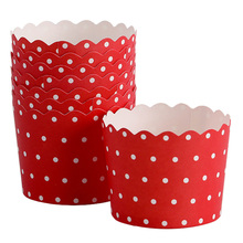 Copos de papel para muffin, 50 peças branco fundo vermelho bolinhas decoração de festa de aniversário de casamento ferramentas descartáveis 2024 - compre barato