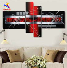 Red Color TBM Art Hand Painted Modern Abstract Oil Painting on Canvas Wall Art for Living Room Decoration Gift No Frame  JYJZ049 2024 - buy cheap