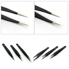 VSTM 6pcs ESD Anti-Static Stainless Steel Tweezers Set Maintenance Repair Tool Kit Anti Static Model Making Tool Hand Tool Set 2024 - buy cheap