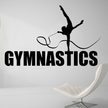 Gymnastics Ribbon Girl Vinyl Wall Art Decals Sport Home Interior Decor Bedroom Vinyl Stickers Wallpaper Self Adhesive Decal Z861 2024 - buy cheap