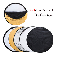 Godox 32" 80cm 5 in 1 Portable Collapsible Light Round Multi Color Lighting Disc Photographic Reflector for Studio 2024 - buy cheap