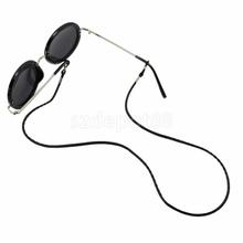 Черный кожаный нескользящий держатель для очков, ожерелье, очки, солнцезащитные очки, ремешок, очки для чтения, веревка, концы, шнур 2024 - купить недорого