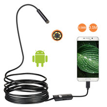 Endoscópio micro usb, 8mm, 6led, 2 em 1, android, à prova d'água, ip67, câmera de inspeção, câmera de vídeo para android, telefone e pc, 2m, 3.5m 2024 - compre barato