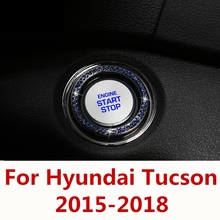 Cubierta de reemplazo para botón de arranque de motor, accesorios de llave de parada, decoración Interior Universal para Hyundai Tucson 2015-2018 2024 - compra barato
