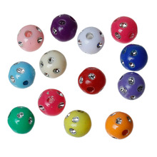 Doreen Box hot-  100 PCs Mixed Color Plastic Spacers Beads 8mm Dia. Findings(B04313) 2024 - buy cheap