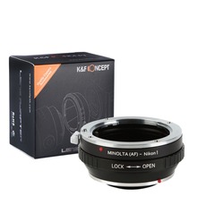 K&F Concept Lens Mount Adapter with Tripod for Minolta MA AF Lens to Nikon 1 Mirrorless Cameras S2, J4, V3, AW1, S1, J3, V2, J2, 2024 - купить недорого