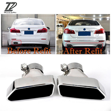 ZD 2PCS Car-styling For BMW F10 F18 5 Series 2013 2014 Chrome 304 Stainless Steel Car Exhaust End Tips Muffler Pipe Accessories 2024 - buy cheap