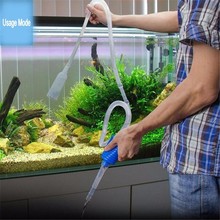 Length 103cm Aquarium Manual Cleaner Tool Siphon Gravel Fish Tank Suction Pipe Filter Vacuum Water Change Pump Tools V4201 2024 - buy cheap