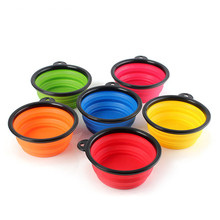 Silicone Portable Dog Water Bowl Foldable Puppy Dog Feeding food Container Pet Water Drinking Bowl For Small Medium Dog Travel 2024 - buy cheap