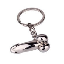 LPHZQH Hot Wholesale Male Genitalia Key Chain For Lovers Metal Alloy Sexy Dick Penis Keyring Trendy Bag Charm Car Key Ring 2024 - buy cheap