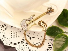 Broche de alas de perlas de imitación, broche de moda creativa de diamantes de imitación de cristal, pasador de pecho de Pegaso, ala de aleación de Color dorado 2024 - compra barato