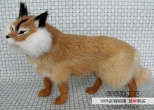 Simulação de modelo de raposa fofa de polietileno & furs fox, adereços de decoração de casa, modelo presente d792 2024 - compre barato