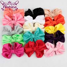 Nishine 4.6" 30pcs/lot Soft Fabric Chiffon Bowknot For Headband Clips Handmade Solid Flower Bow for Kids Girls Hair Accessories 2024 - buy cheap