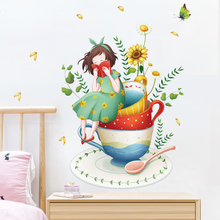 Cute Girl Bedroom Wall Sticker For Kids Room Stickers Living Room Door Stickers Decoration Home Accessories Decor Wall Decals Buy Cheap In An Online Store With Delivery Price Comparison Specifications Photos