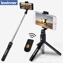Lewinner-bastão de selfie 3 em 1, mini tripé com bluetooth extensível, monopé universal para celulares iphone x, 8, 7, 6s e samsung, huawei 2024 - compre barato