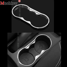 Car cover center console cup holder cover for ford fiesta 2009 2010 2011 2012 2013 abs chrome 1pc per set 2024 - buy cheap