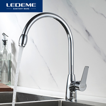 LEDEME Kitchen Faucet Chrome Polished Single Handle Sink Water Mixer Tap Solid Brass Classic Simple Kitchen Faucets L4069 2024 - buy cheap