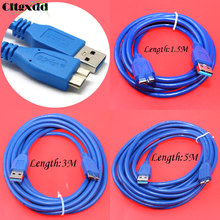 Cltgxdd-Cable USB 3,0 macho a Micro B macho, USB 3,0, Cable de sincronización de datos rápida para disco duro externo HDD, longitud: 1,5 M, 3M, 5M 2024 - compra barato