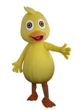 Venda de mascote grande de pato amarelo de alta qualidade fantasia de mascote de pato de borracha tamanho adulto frete grátis 2024 - compre barato