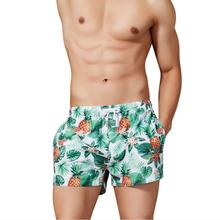Abacaxi impresso boxer masculino calções de banho praia sexy sunga masculino calções de banho masculino cuecas esporte masculino maiô secagem rápida 242 2024 - compre barato