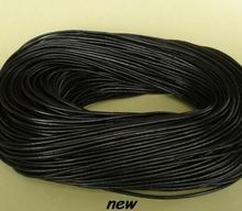 100M/lot light brown black brown 1mm real wax Round COW Genuine Leather Cord Bracelet Necklace DIY Rope String Thread t3536 2024 - buy cheap