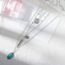 Женское многослойное ожерелье с подвеской в этническом стиле 2024 - купить недорого