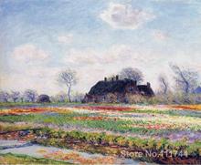 Paintings for bedroom Tulip Fields at Sassenheim near Leiden Claude Monet reproduction art High quality Hand painted 2024 - buy cheap