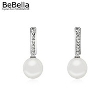 BeBella pearl dangler earrings made with Crystals from Swarovski crystal pearl for women gift 2024 - buy cheap