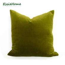Роскошный хлопковый вельветовый чехол для подушки ESSIE HOME, чехол для поясницы оливкового цвета 2024 - купить недорого