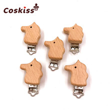 Wood Horse Teether Shaped Pacifier Clip Silicone Bead Baby clip teething Accessories Clip Clasps Toy DIY Pacifier Chain Tool 2024 - buy cheap