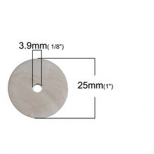 DoreenBeads Natural Hinoki Wood Spacer Beads Round About 25mm(1") Dia, Hole: Approx 3.9mm, 30 PCs 2024 - buy cheap