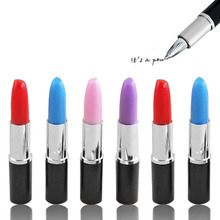 XRHYY Creative Pen Ballpoint Pens Office School Stationery Supplies Gel Ink Pen Type shape of Lipstick kawaii 5Pcs 7CM 2024 - buy cheap