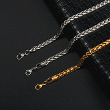 Pulseras de acero inoxidable de moda S. pulseras de cadena de eslabones de acero para hombres pulsera de buena calidad regalo de joyería 2024 - compra barato