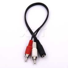 3.5mm adaptador de áudio estéreo para jack fêmea para padrão 2 rca tomada macho fone de ouvido aux cabo adaptador 3.5 y cabo 2024 - compre barato