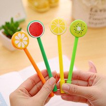 1pc Kawaii Fruit Decorative Gel Pen Children Student Black Ink Pen Office School Supplies Promotional Stationery 2024 - buy cheap