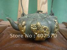 Very rare Ming Dynasty Bronze Flagon/Teapot,Sculpture  Fairy,Free  shipping, 2024 - buy cheap