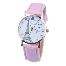 GENEVA-relojes de cuero de la Torre Eiffel para mujer, pulsera femenina, regalo, Bayan Kol Saat * E 2024 - compra barato