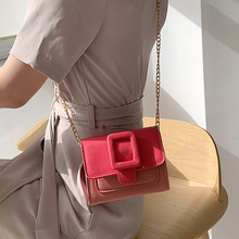 ETAILL, контрастные цвета, дизайнерские маленькие сумки через плечо с декоративной пряжкой на ремне, винтажная женская сумка-мессенджер из искусственной кожи 2024 - купить недорого