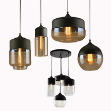 Nordic Pendant Lamp Industrial Wind Loft Restaurant Glass Pendant Lights Personality Retro Creative Bar Hanging Lamps F7001# 2024 - buy cheap