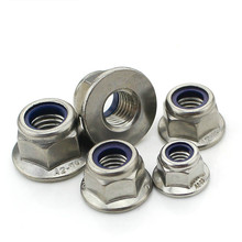 3PCS-M4/M5/M6    1PCS-M8/M10/M12   DIN6923 A2-70 304 Stainless Steel Flange Self-Locking Nut / Flange Surface Locknut 2024 - buy cheap