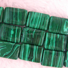 13x18mm Green Malachite Stone Rectangle DIY Jewellery Loose Bead Women Manual Accessories Parts Wholesale Price 15'' Dv0262 2024 - buy cheap