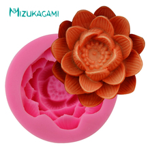 3D Lotus Soap Mold Manual Silica Gel Mold Cake Decoration Silica Gel Mold Baking Sugar Chocolate Molds MJ-00948 2024 - buy cheap